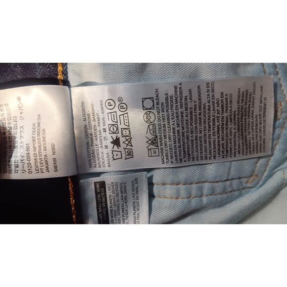 Levi’s 505 Regular Fit Jeans Men’s 42x32 Dark Wash Straight Leg Denim Blue USA - Picture 4 of 7